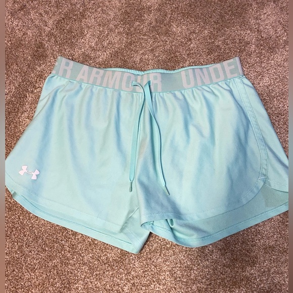 Light Blue Under Armour Play Up Shorts - Picture 1 of 2